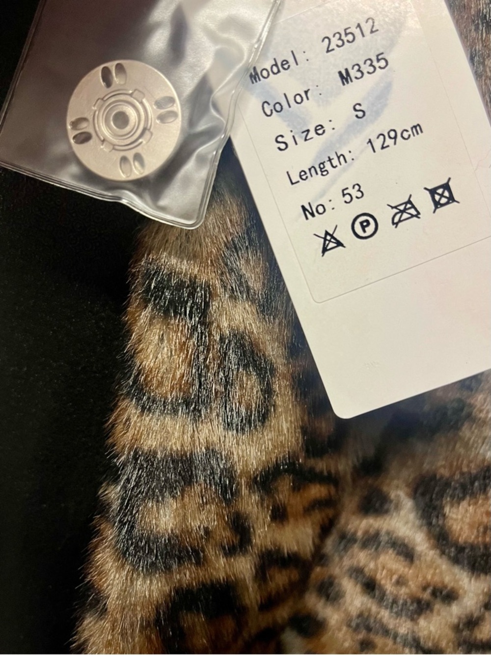La Fiorentina Reversible Faux Fur Leopard & Black Leather Long Maxi Trench Coat - Picture 9 of 12